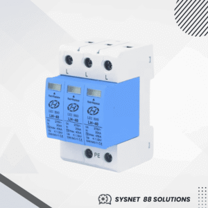 T2 40KA 275V SPD 3P AC Surge Protector with 1500V 20KA Blue Arc-Shaped 220V Lightning Protection 220V Surge Arrested Device