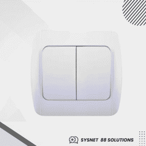Sirode 9201 Series European Standard Modern White Color 2 Gang 1Way Electric Wall Light Switch and Socket for Home