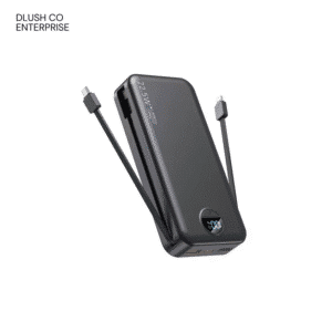 Portable AC Wall Plug Fast Charge Large Capacity 20000mAh Built-in Cable USB-C Power Bank