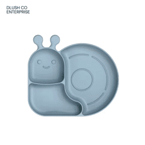 Cartoon Pattern Silicone Baby Feeding Suction Plate BPA-Free Silicone Tableware Baby Kids Gifts Feeding Set