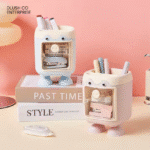 Cartoon Little Pig Multi-Functional Pen Barrel Large-Capacity Stationery Storage Box with Compartments Gift for Boys and Girls