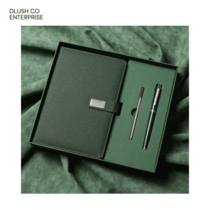 Business Logo Stationery Customised Luxury Pu Leather Notebook and Pen Gift Set