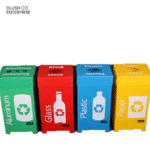 Indoor Collapsible Plastic Wastes Recycling Bin for Bottles Papers Glasses